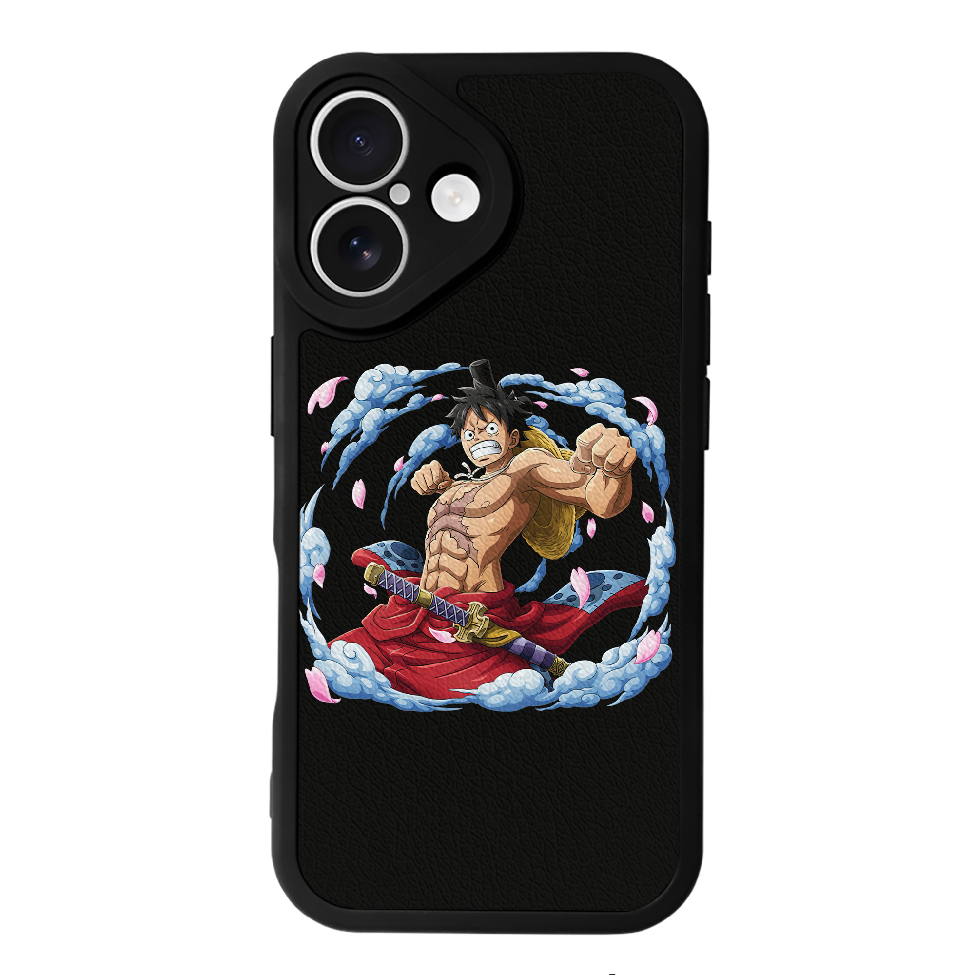 （画像用） ワンピース モンキー・D・ルフィ ONE PIECE Monkey D. Luffy 【iPhone 16シリーズ対応】シリコンスマホケース（レザー調） 材質：シリコン